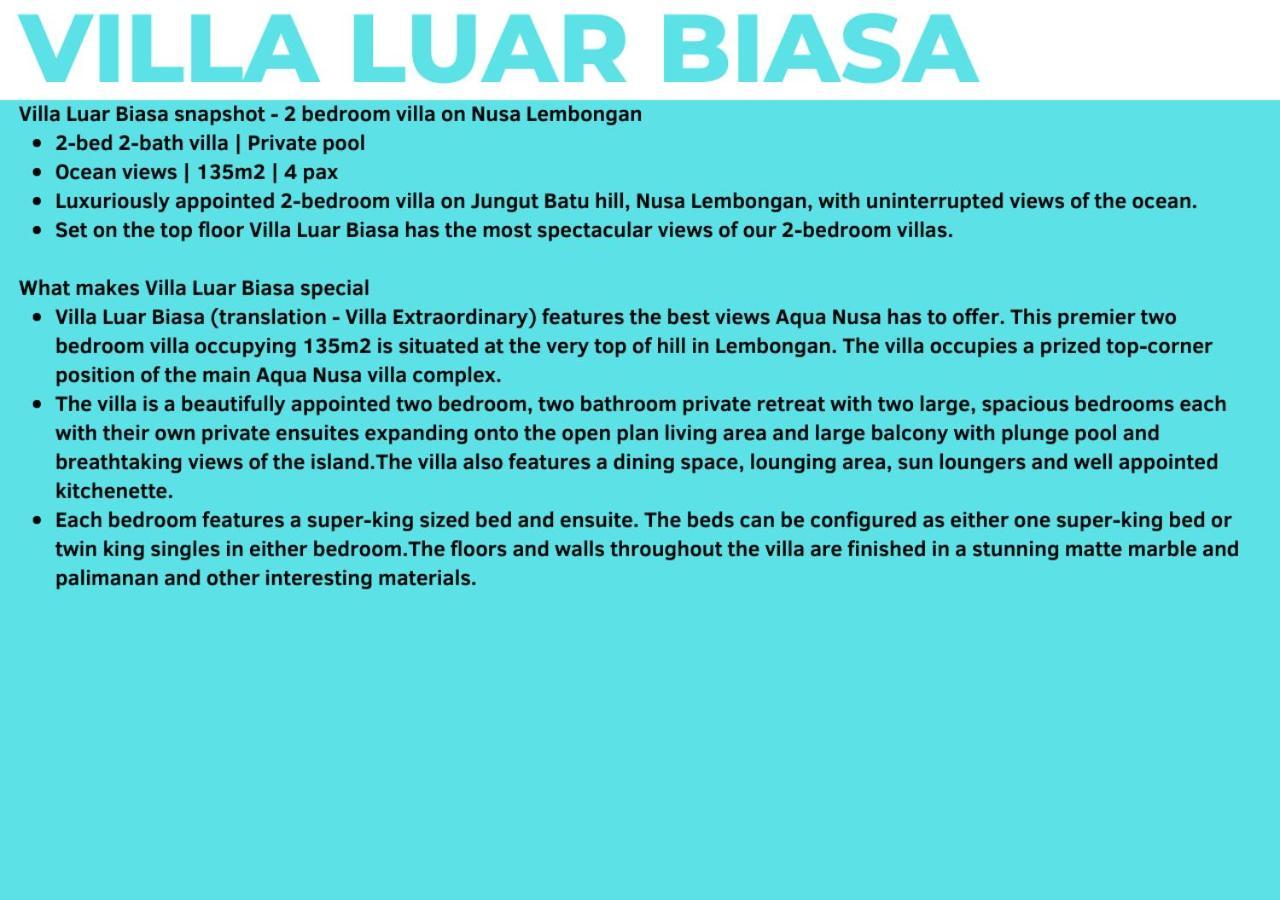Aqua Nusa - Luxury